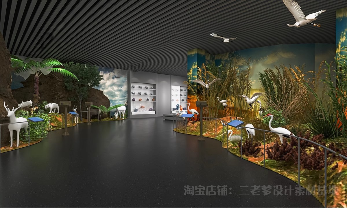 图片[19]-动物植物展厅展览馆草图大师科普标本花卉昆虫展示墙博物馆SU模型-大怪兽分享