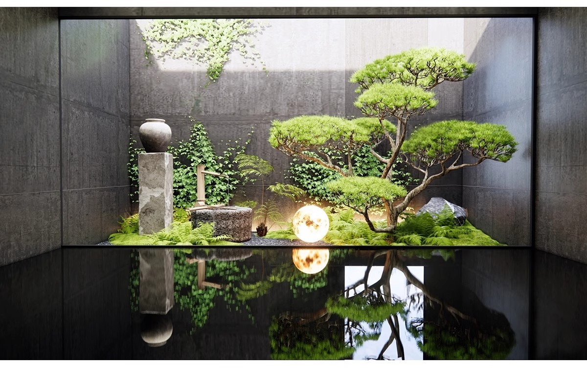 图片[19]-2025室内造景庭院景观小品3d模型中式植物绿植花园3dmax模型素材-大怪兽分享