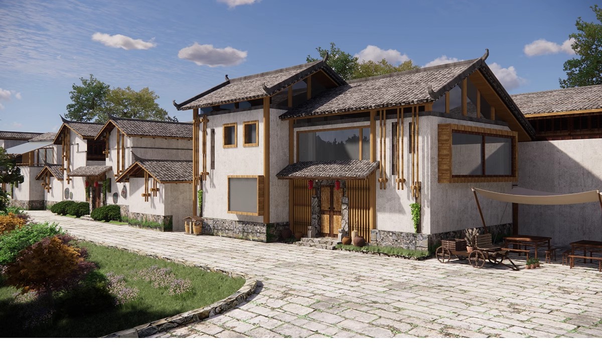 图片[19]-乡村住宅房屋建筑民居民房乡镇沿街楼房农村老房子改造su模型素材-大怪兽分享