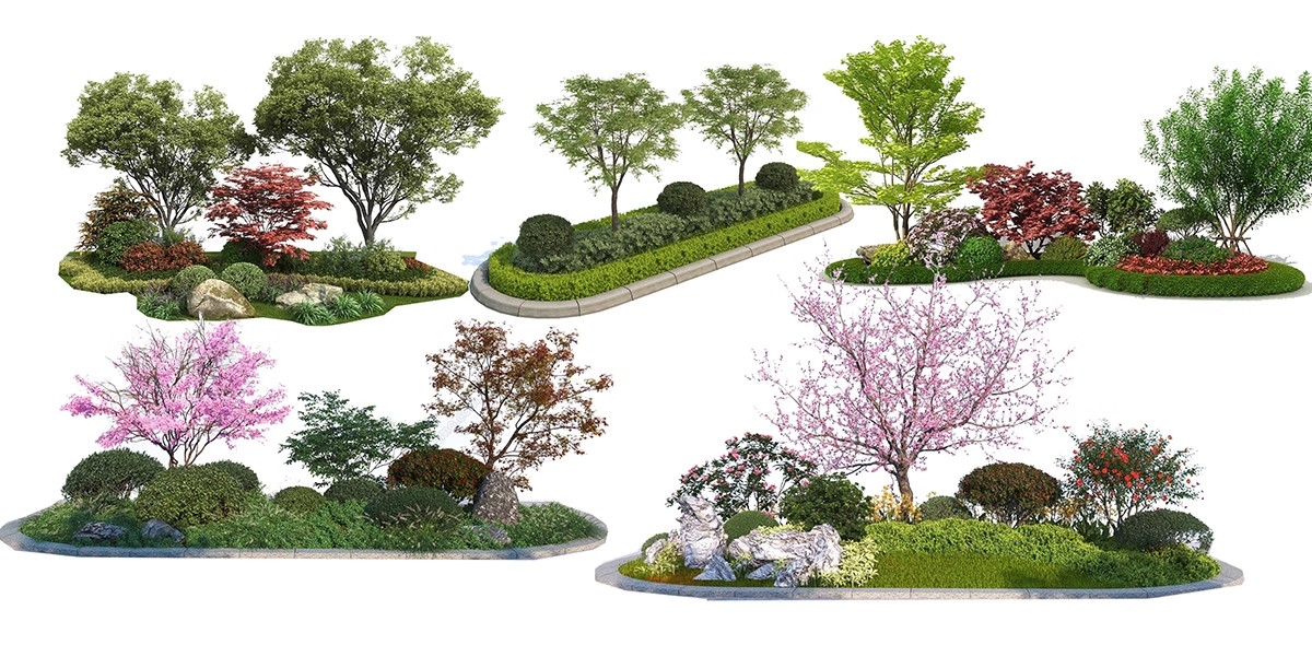 图片[18]-花坛树池ps素材库景观花镜花草植物乔灌木造型组团psd免抠效果图-大怪兽分享