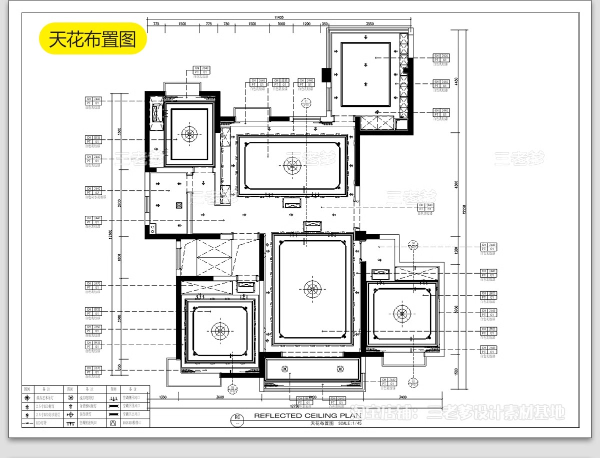 图片[18]-法式风格CAD施工图 室内装修设计图纸家装平面立面水电全套效果图-大怪兽分享