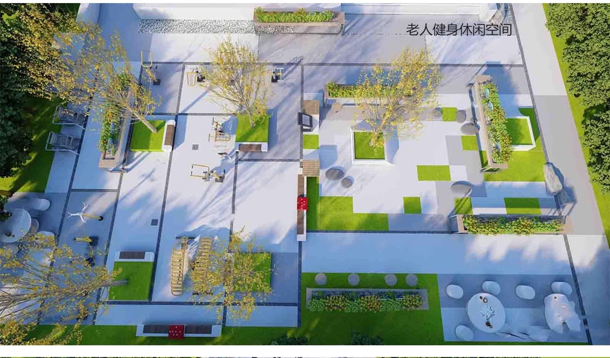 图片[19]-公园住宅小区老年活动区棋牌休闲广场景观节点运动健身场地su模型-大怪兽分享