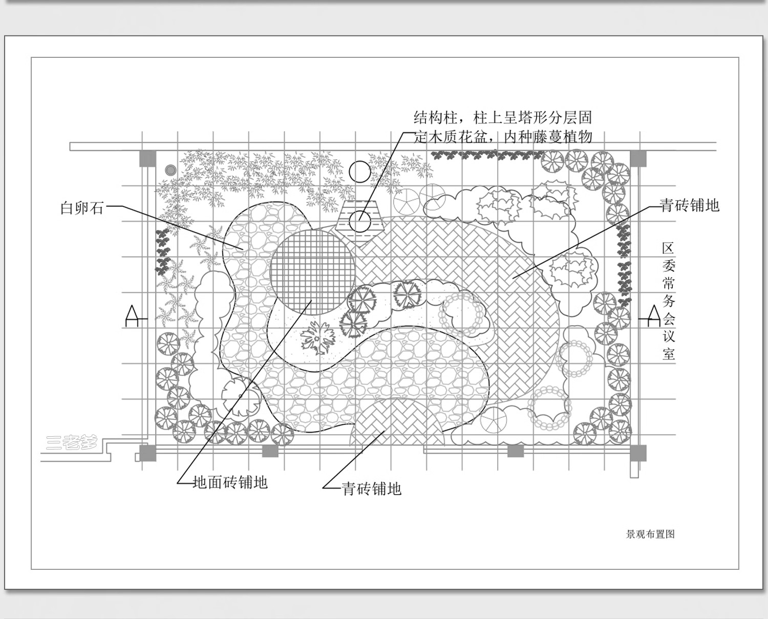 图片[19]-别墅庭院设计规划方案屋顶空中花园景观绿化cad施工图平面图素材-大怪兽分享