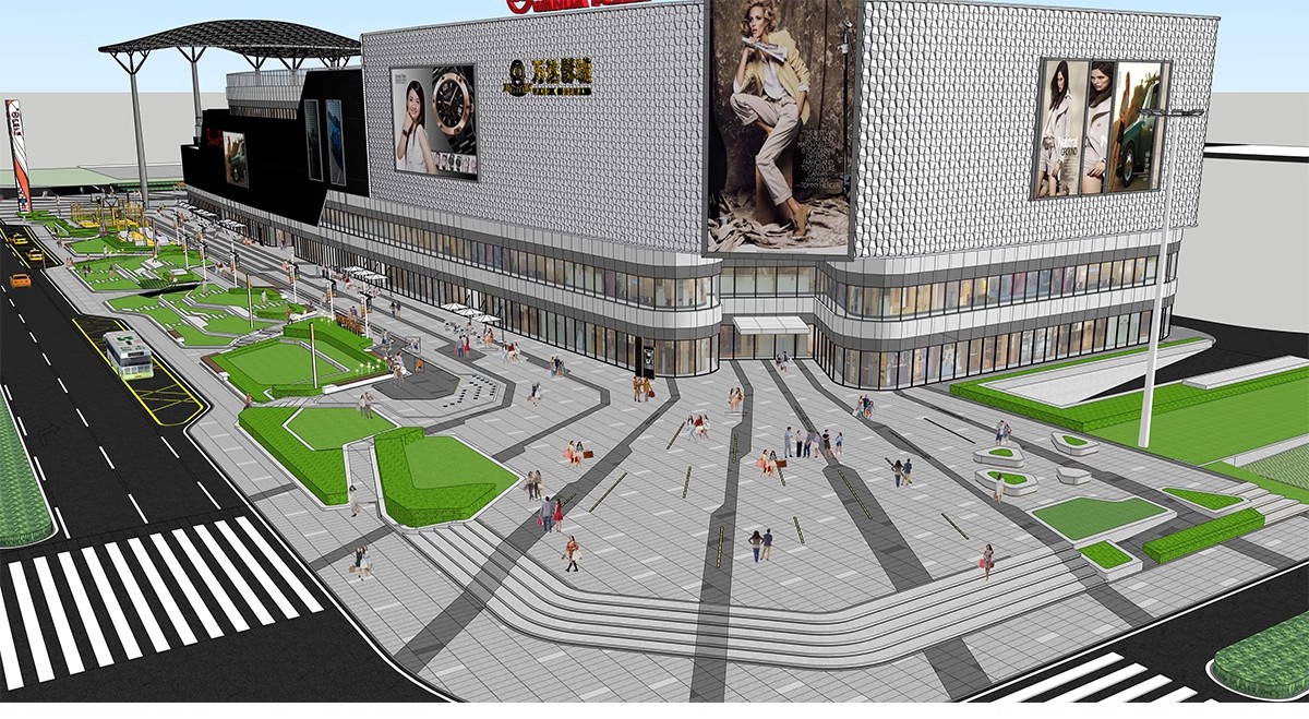 图片[20]-沿街商业街广场su模型现代景观休闲休息座椅街道公共活动设施小品-大怪兽分享