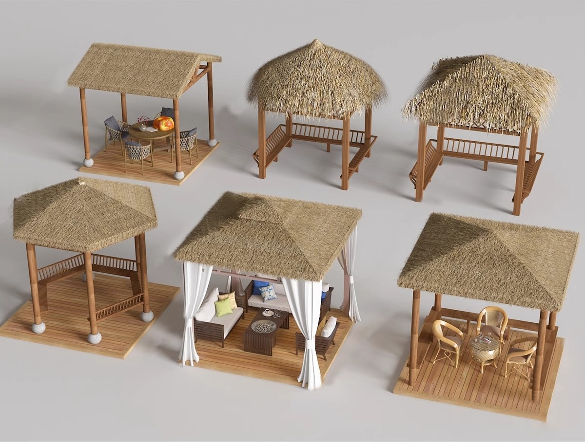 图片[19]-凉亭子廊架SU模型中式欧式古建园林sketchup建筑景观构件设计素材-大怪兽分享