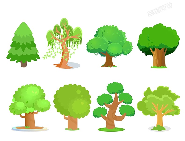 图片[20]-拼贴插画风小清新植物PSD建筑PS剖面Ai矢量立面树PNG免抠分层素材-大怪兽分享
