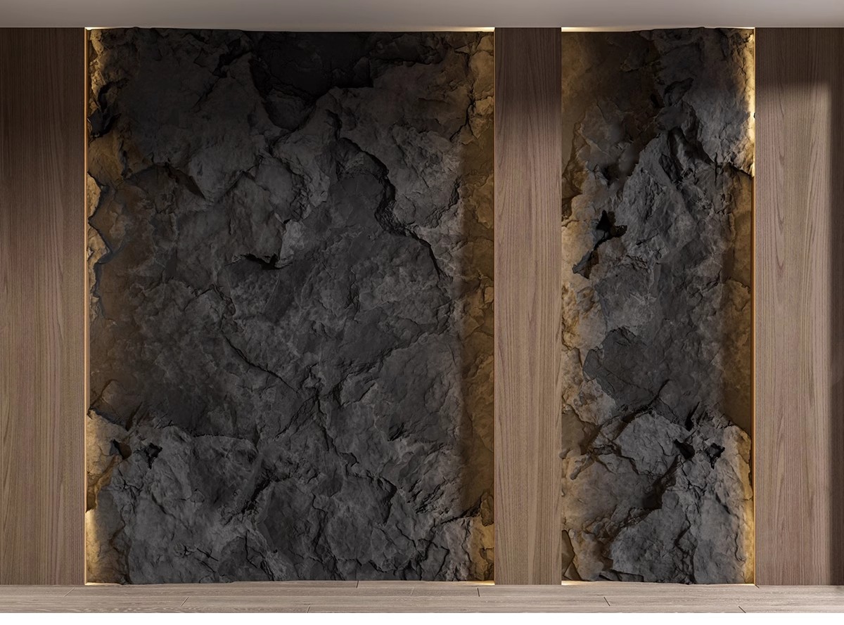 图片[19]-毛石墙面文化石熔积岩水泥石墙岩石浮雕背景墙草图大师单体SU模型-大怪兽分享