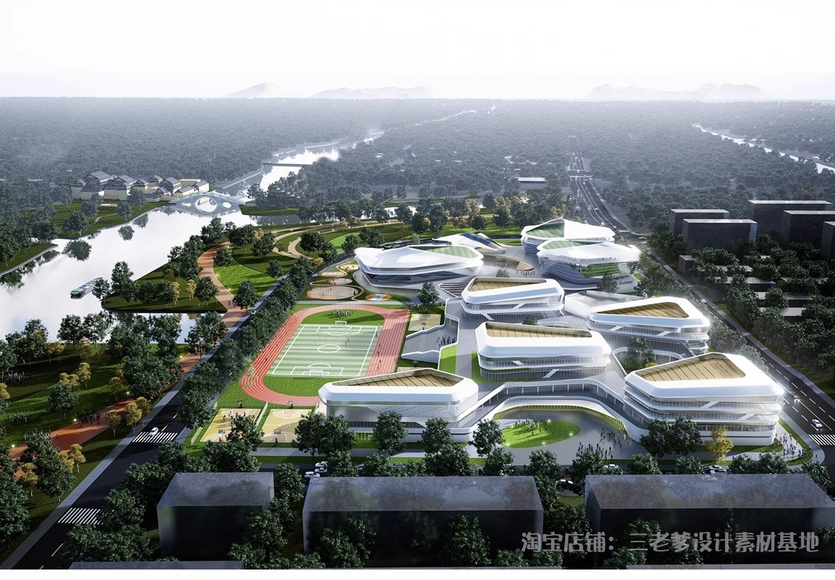图片[20]-学校建筑大学实验中学小学SU模型校园景观室外教学楼草图大师素材-大怪兽分享