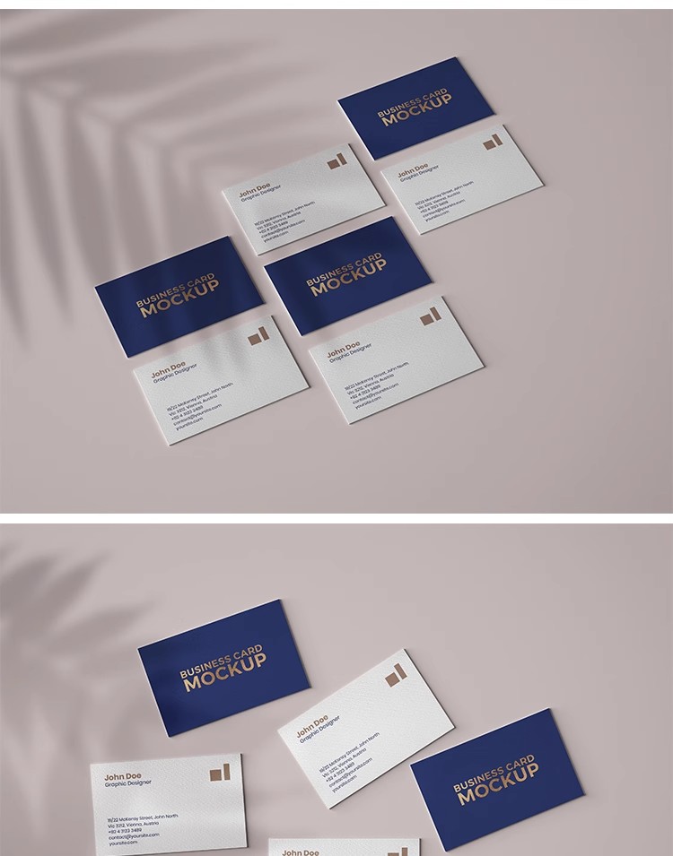 图片[3]-YJ499创意植物光影阴影质感名片卡片智能贴图样机PSD设计素材模板-大怪兽分享