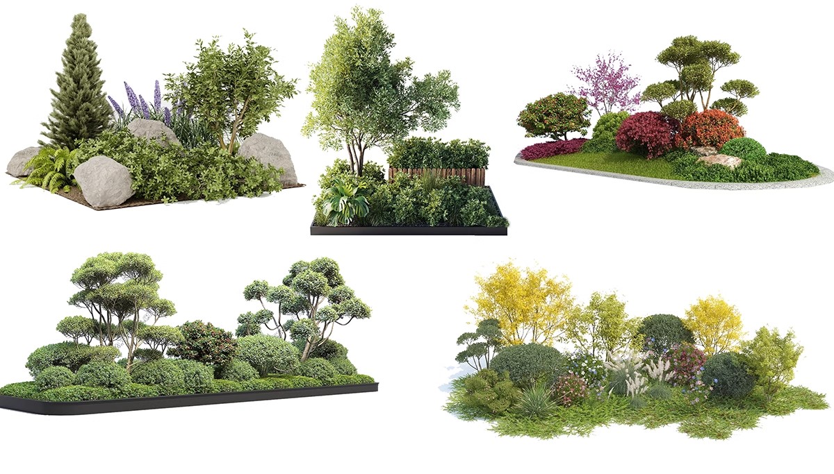 图片[19]-花坛树池ps素材库景观花镜花草植物乔灌木造型组团psd免抠效果图-大怪兽分享