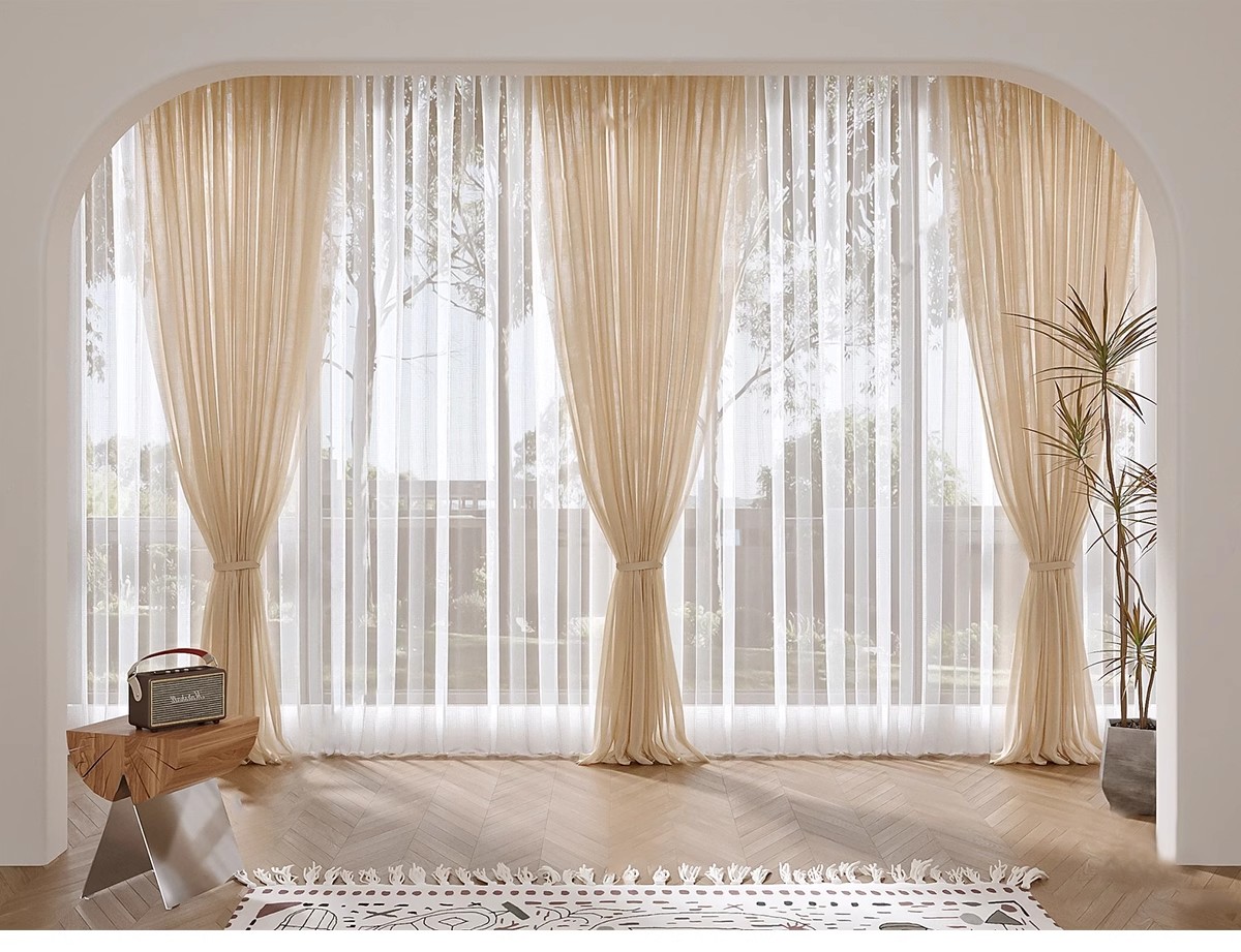 图片[20]-客厅卧室软装现代布艺罗马杆窗帘纱帘帷幔遮光拉帘SU模型草图大师-大怪兽分享