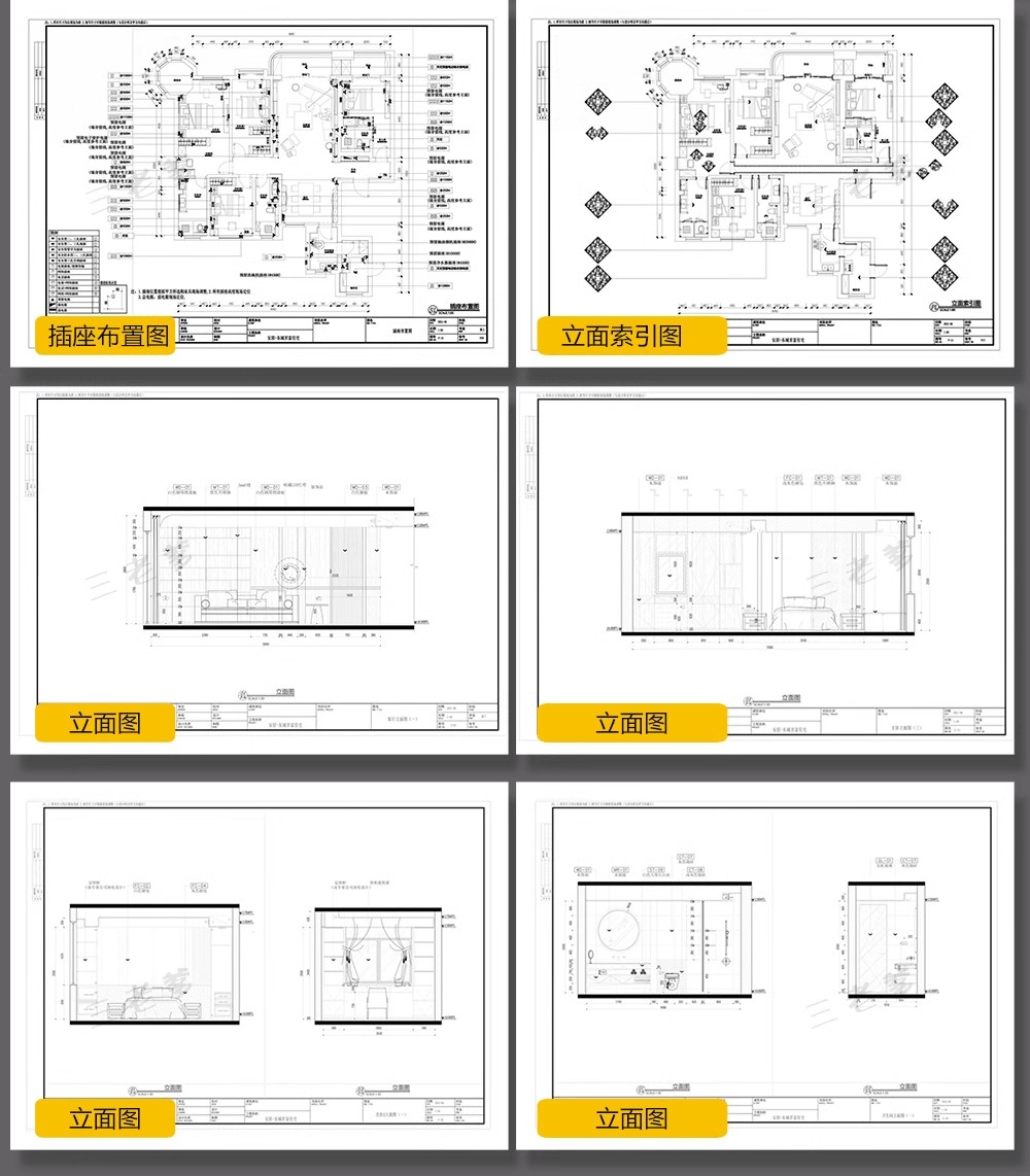 图片[18]-家装室内无主灯设计效果图片现代简约风格全套cad施工图SU模型3d-大怪兽分享