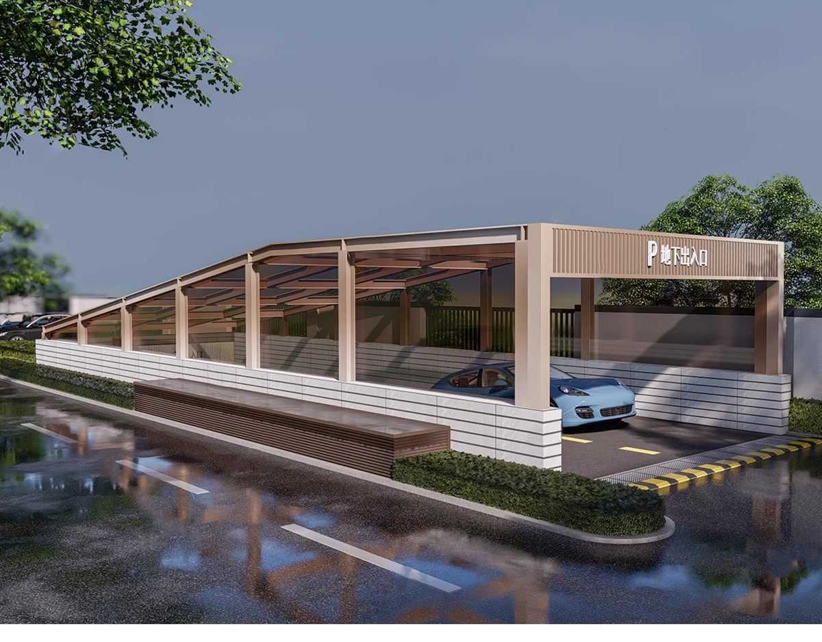 图片[19]-小区景观构筑物住宅建筑地下停车库停车场出入口SU模型库草图大师-大怪兽分享
