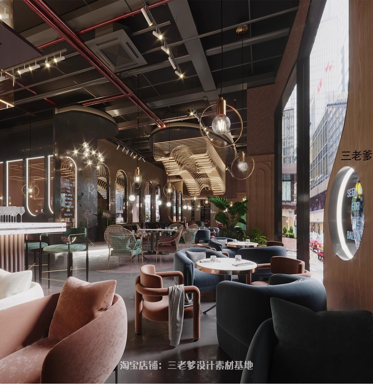 图片[21]-草图大师美式西式西餐厅港式茶餐厅餐馆餐饮店快餐厅店SU模型素材-大怪兽分享