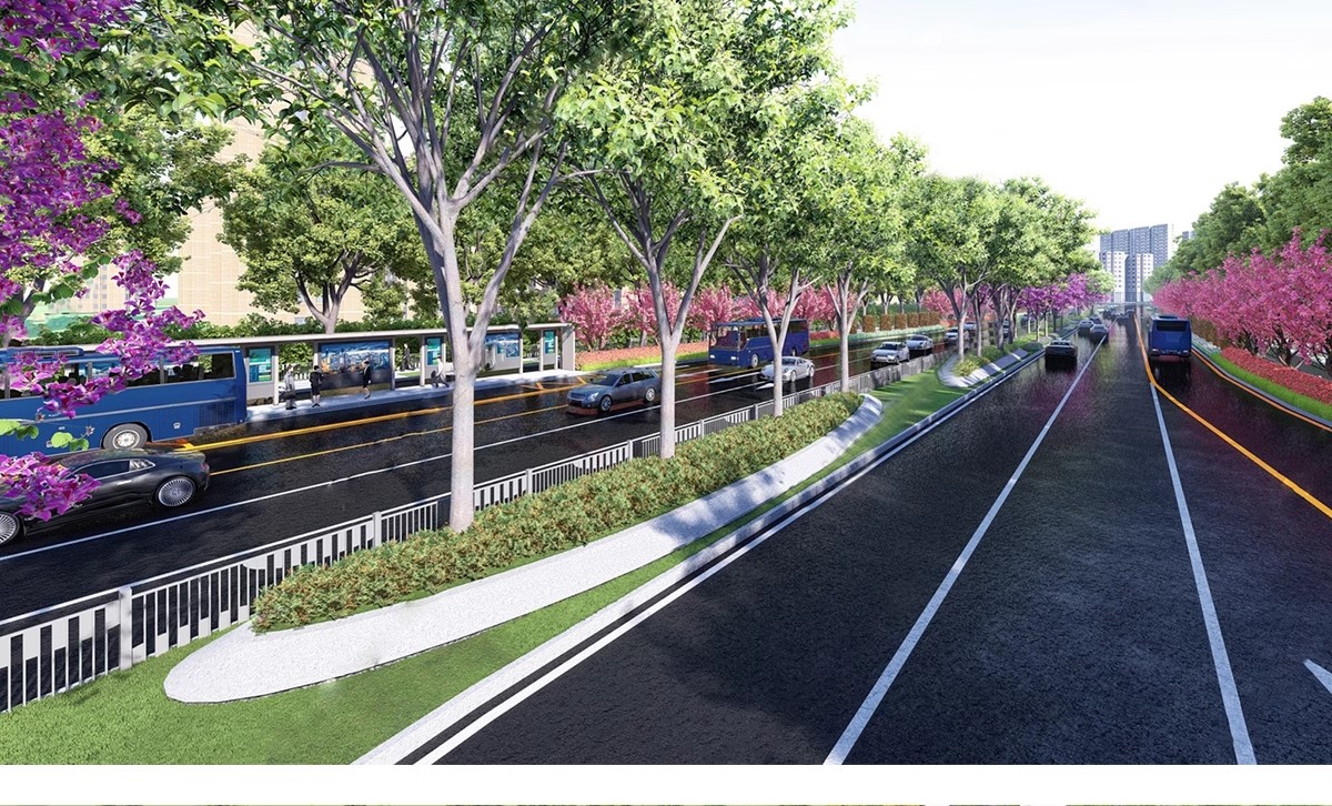 图片[21]-城市道路公路车行道斑马线地面指示线十字交通路口su模型草图大师-大怪兽分享