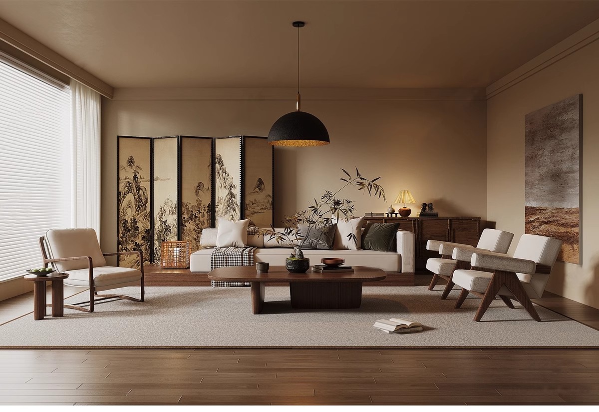 图片[21]-现代中古风家装家具客厅餐厅su模型复古风室内装饰工业风草图大师-大怪兽分享