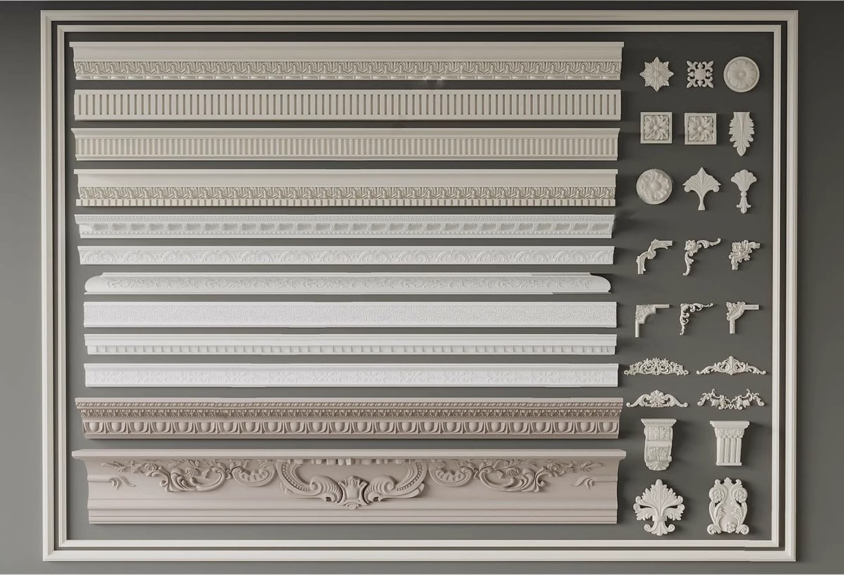 图片[21]-草图大师欧式法式雕花角花罗马柱石膏线条角线建筑构件SU模型库-大怪兽分享