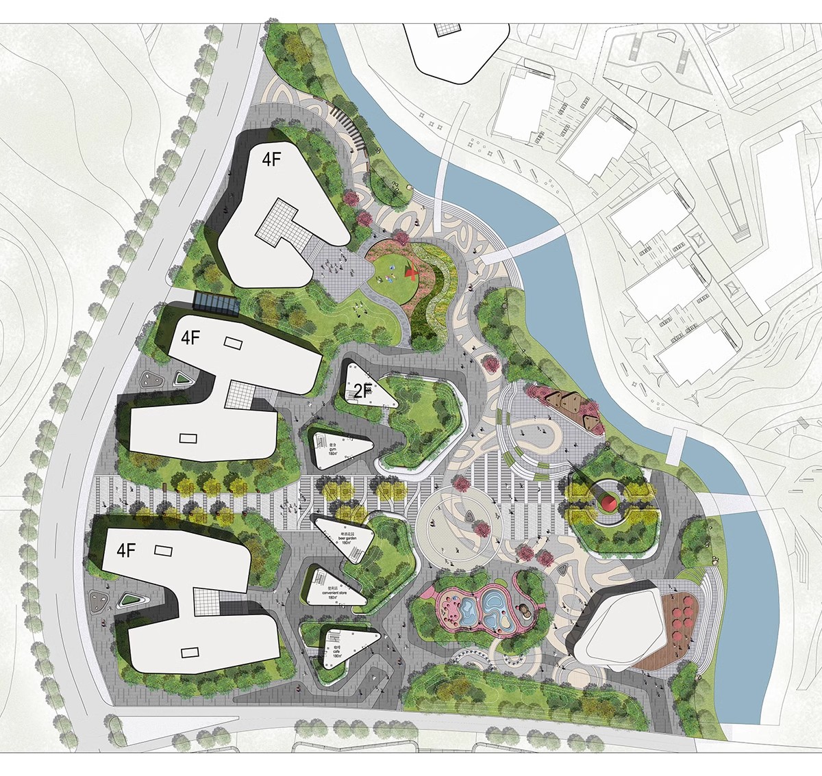 图片[25]-居住小区规划PSD总平面图设计素材 住宅园林景观PS彩色平面效果图-大怪兽分享