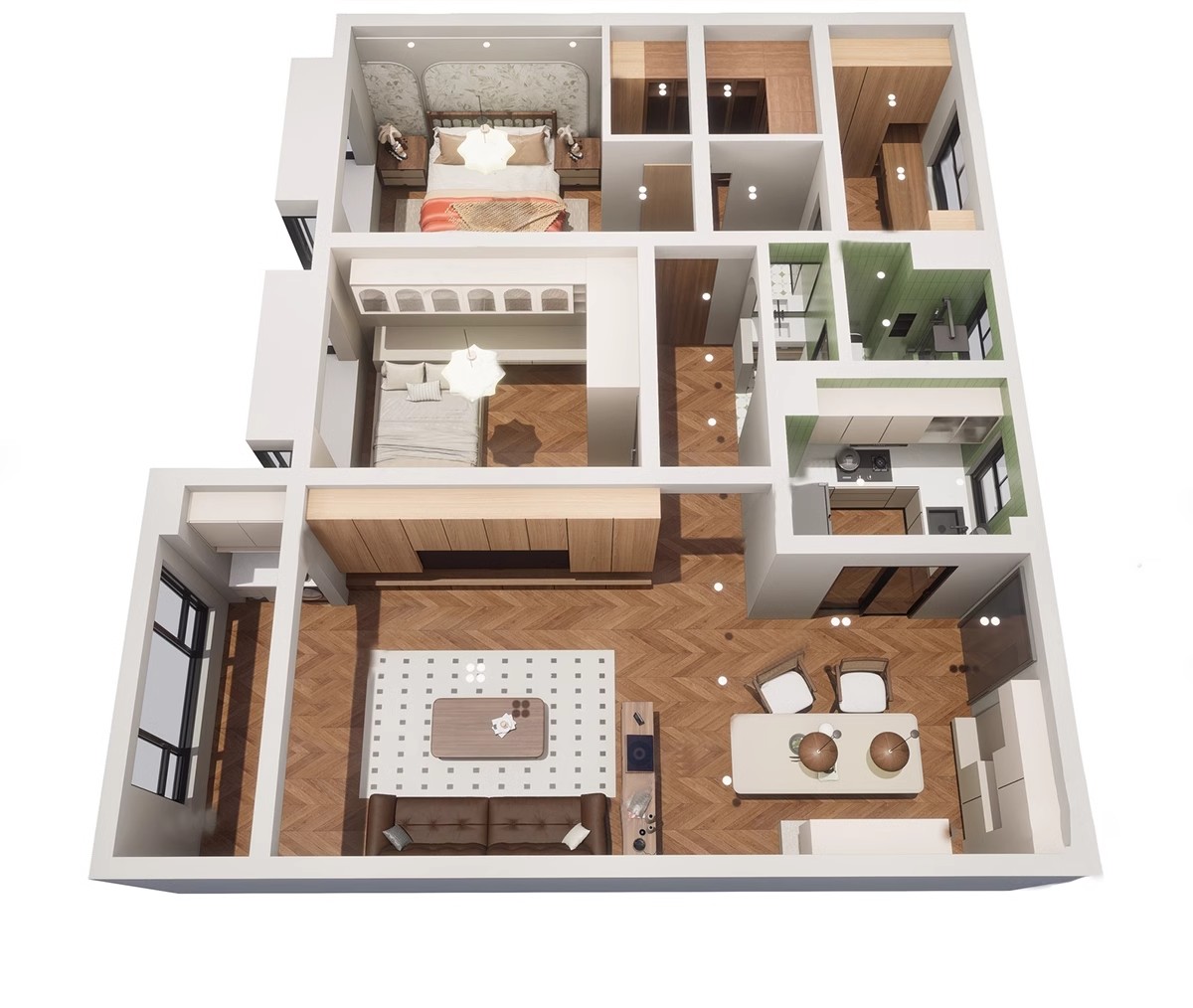 图片[30]-家装全屋整套客厅卧室厨房北欧现代新中式整体全套室内设计SU模型-大怪兽分享