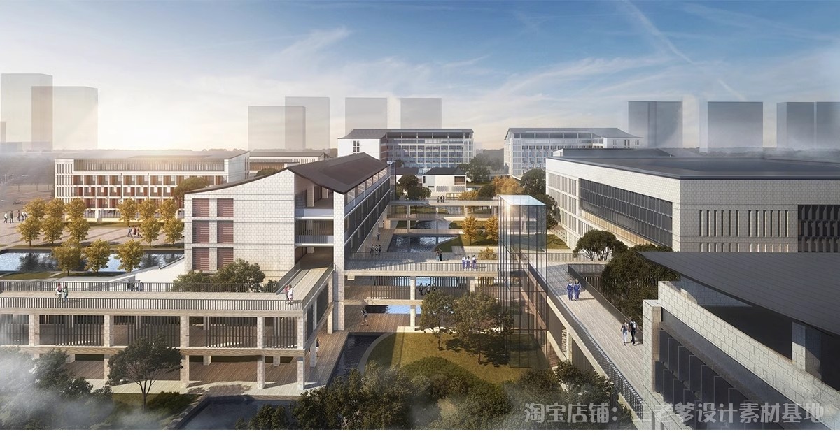 图片[21]-学校建筑大学实验中学小学SU模型校园景观室外教学楼草图大师素材-大怪兽分享