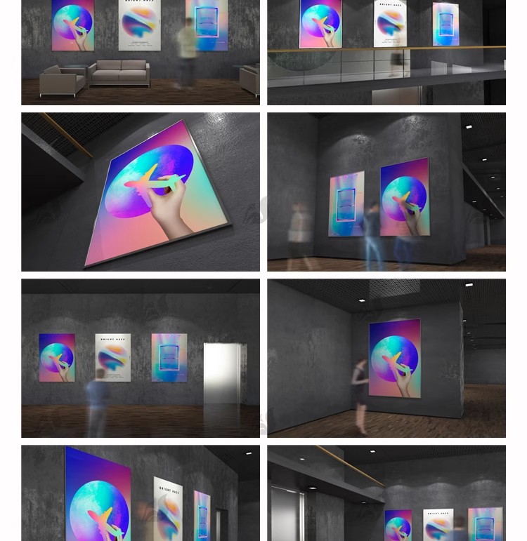 图片[7]-博物馆展厅室内广告牌海报招贴效果展示图VI贴图样机PSD 素材模板-大怪兽分享