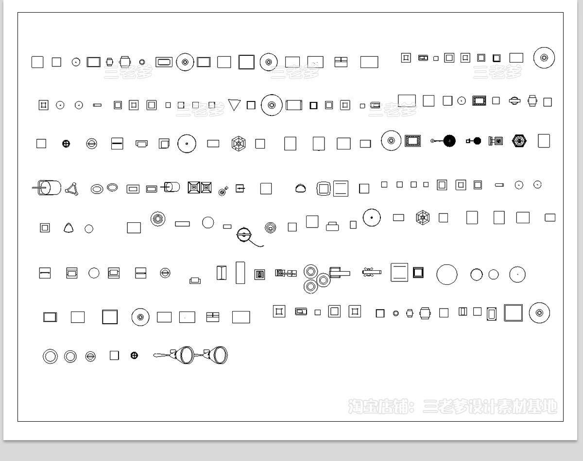 图片[21]-景观灯CAD图库 园林庭院灯高杆灯草坪灯园路灯灯具大样节点施工图-大怪兽分享