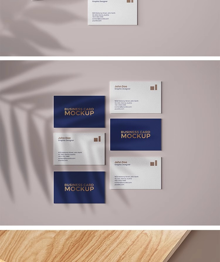 图片[4]-YJ499创意植物光影阴影质感名片卡片智能贴图样机PSD设计素材模板-大怪兽分享