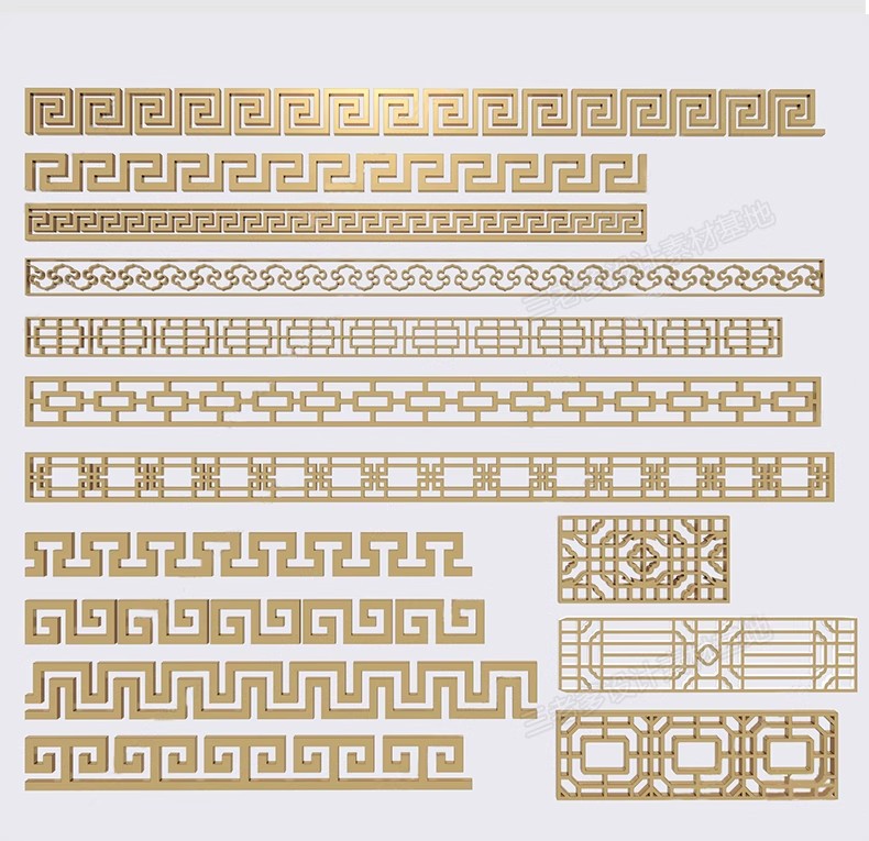 图片[21]-草图大师新中式角花角线花格窗花木雕金属镂空雕花窗镂花窗SU模型-大怪兽分享