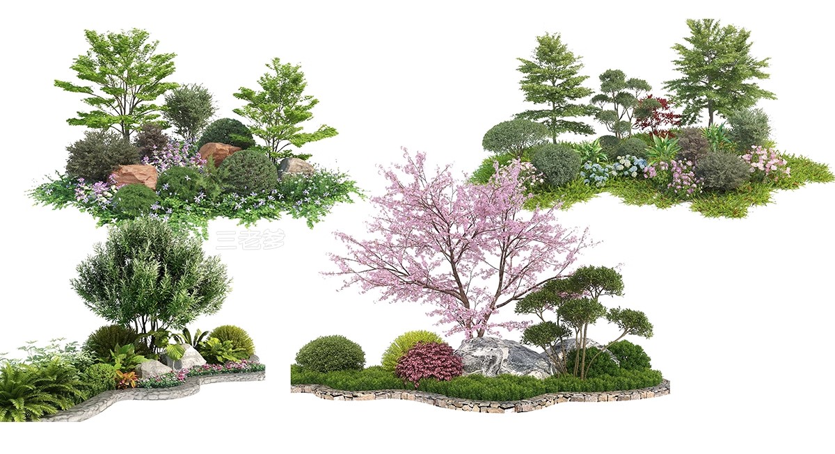 图片[20]-花坛树池ps素材库景观花镜花草植物乔灌木造型组团psd免抠效果图-大怪兽分享