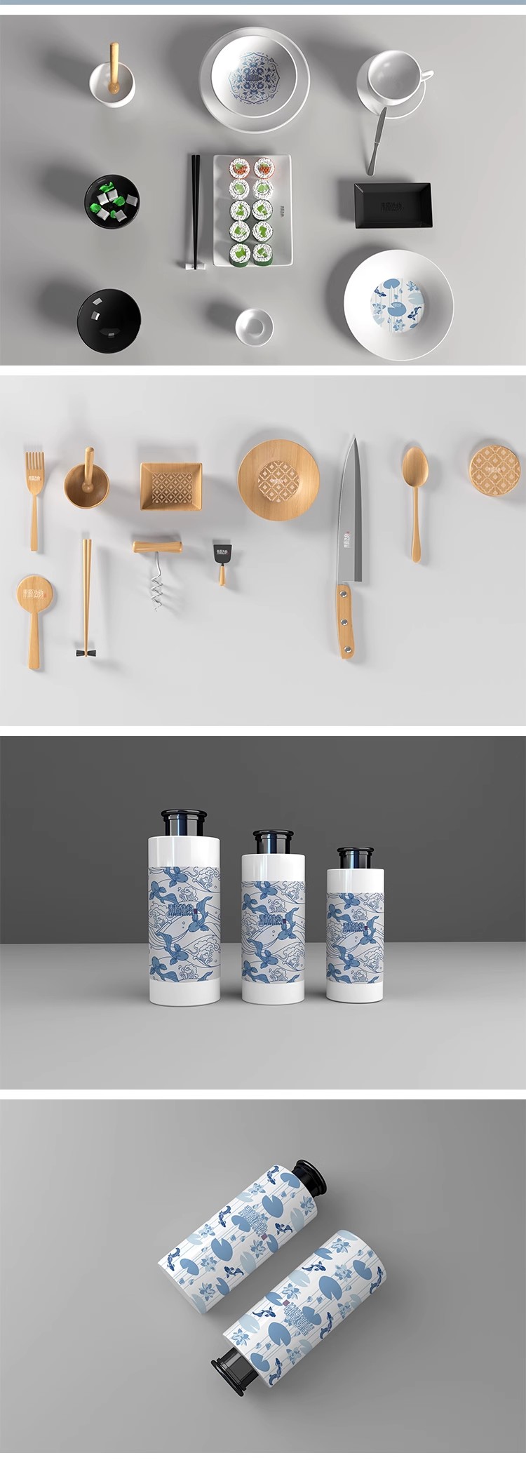 图片[10]-餐饮瓷器盘子碗筷杯子一次性筷子餐具Vi包装贴图样机PSD设计素材-大怪兽分享