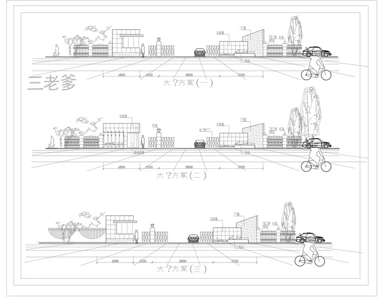图片[21]-公园入口大门CAD施工图纸 门卫工厂酒店学校小区岗亭围墙建筑设计-大怪兽分享