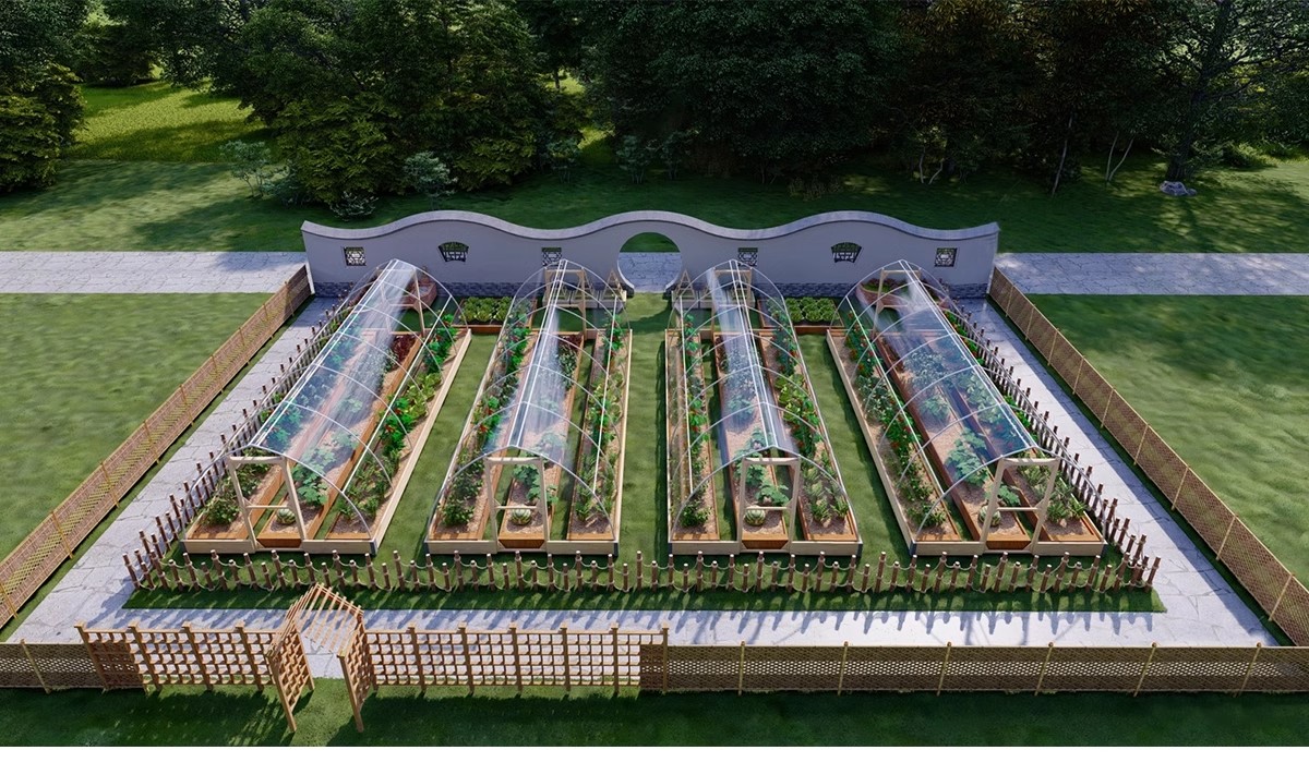 图片[21]-农村乡村田园庭院子蔬菜种植园农家乐菜地菜园栅栏草图大师SU模型-大怪兽分享