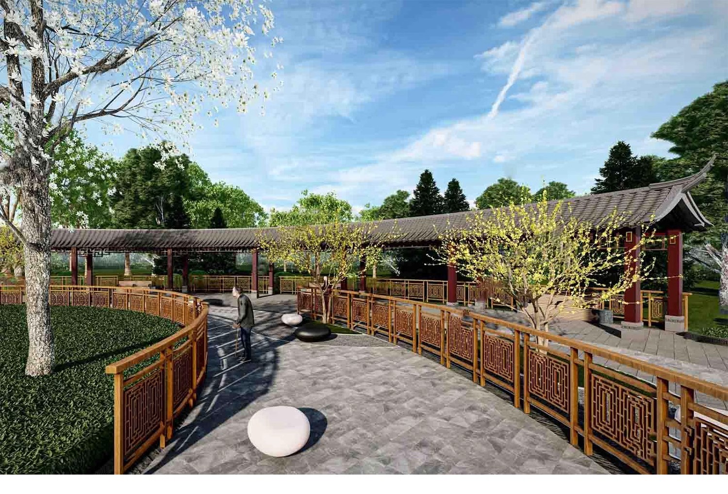 图片[21]-仿古长廊公园景区古建木廊连廊廊架亭廊景观亭子SU模型草图大师-大怪兽分享