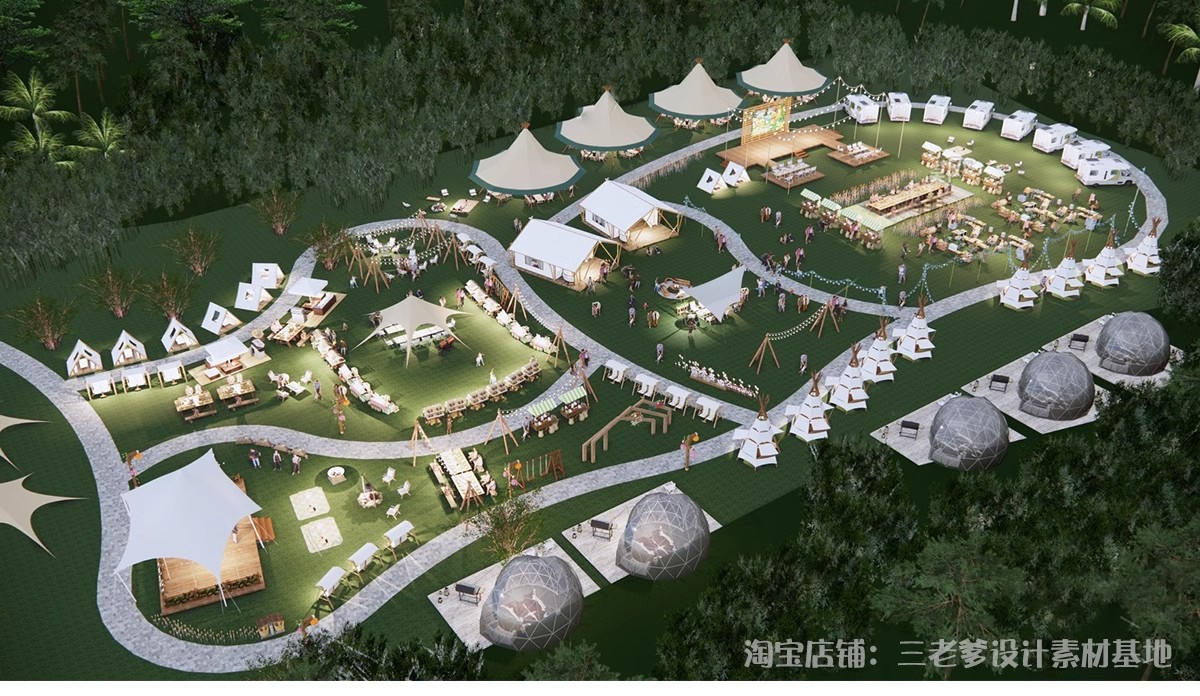 图片[20]-露营公园SU模型景观自驾游房车帐篷营地规划基地烧烤野餐草图大师-大怪兽分享