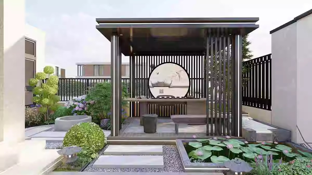 图片[20]-现代新中式庭院花园亭子会客厅铝合金景观亭铝艺休闲凉亭su模型-大怪兽分享