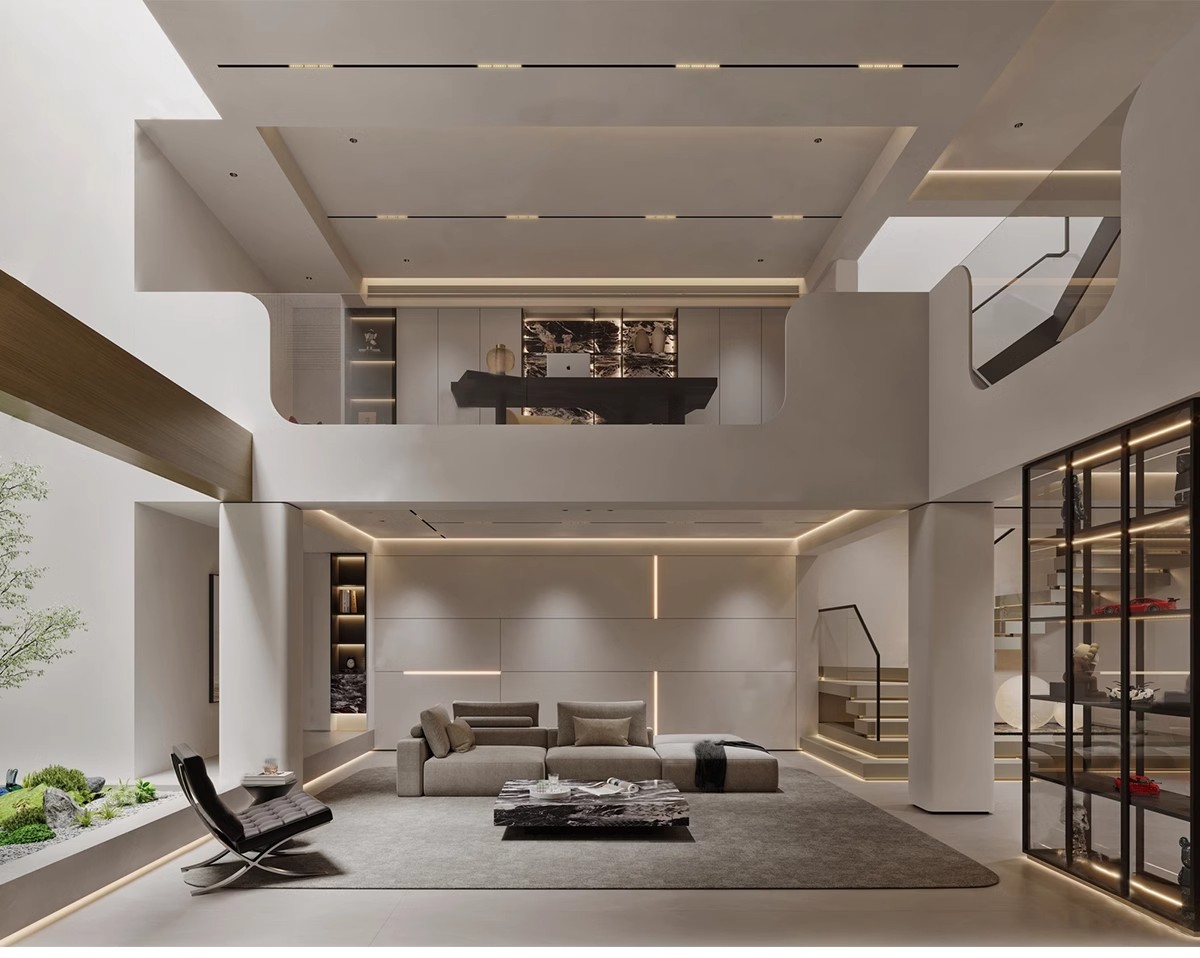 图片[21]-2025年现代简约复式挑空别墅3D模型库家装整体客厅卧室3Dmax素材-大怪兽分享