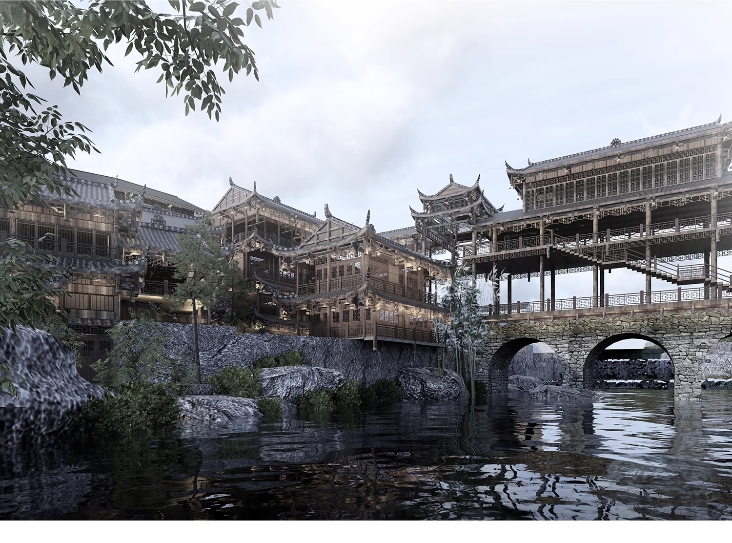 图片[21]-草图大师古建su模型 中式古建筑sketchup亭子城墙牌楼设计素材库-大怪兽分享