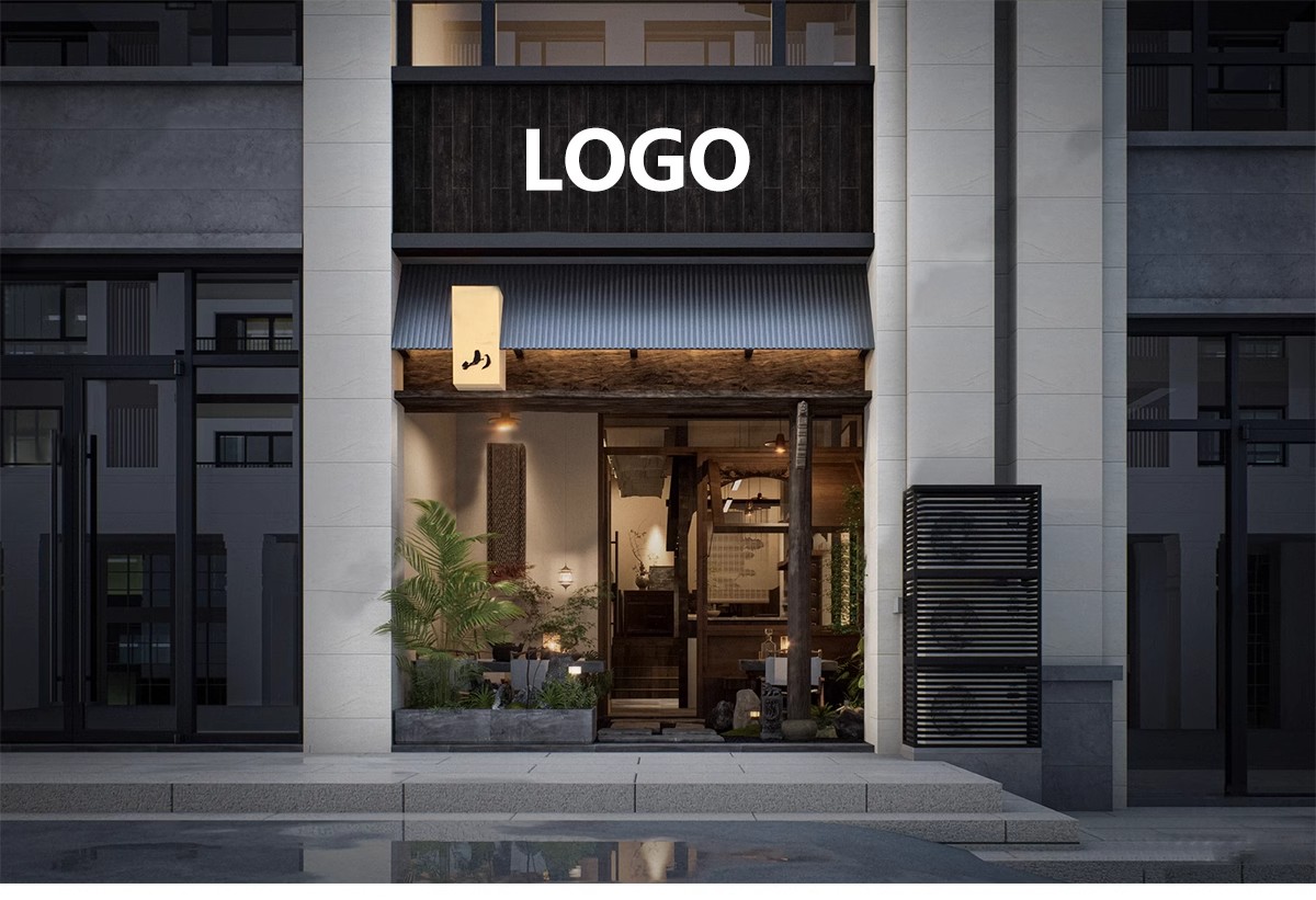 图片[22]-草图大师门头SU模型现代新中式餐厅甜品店面商业街餐饮店铺门面-大怪兽分享