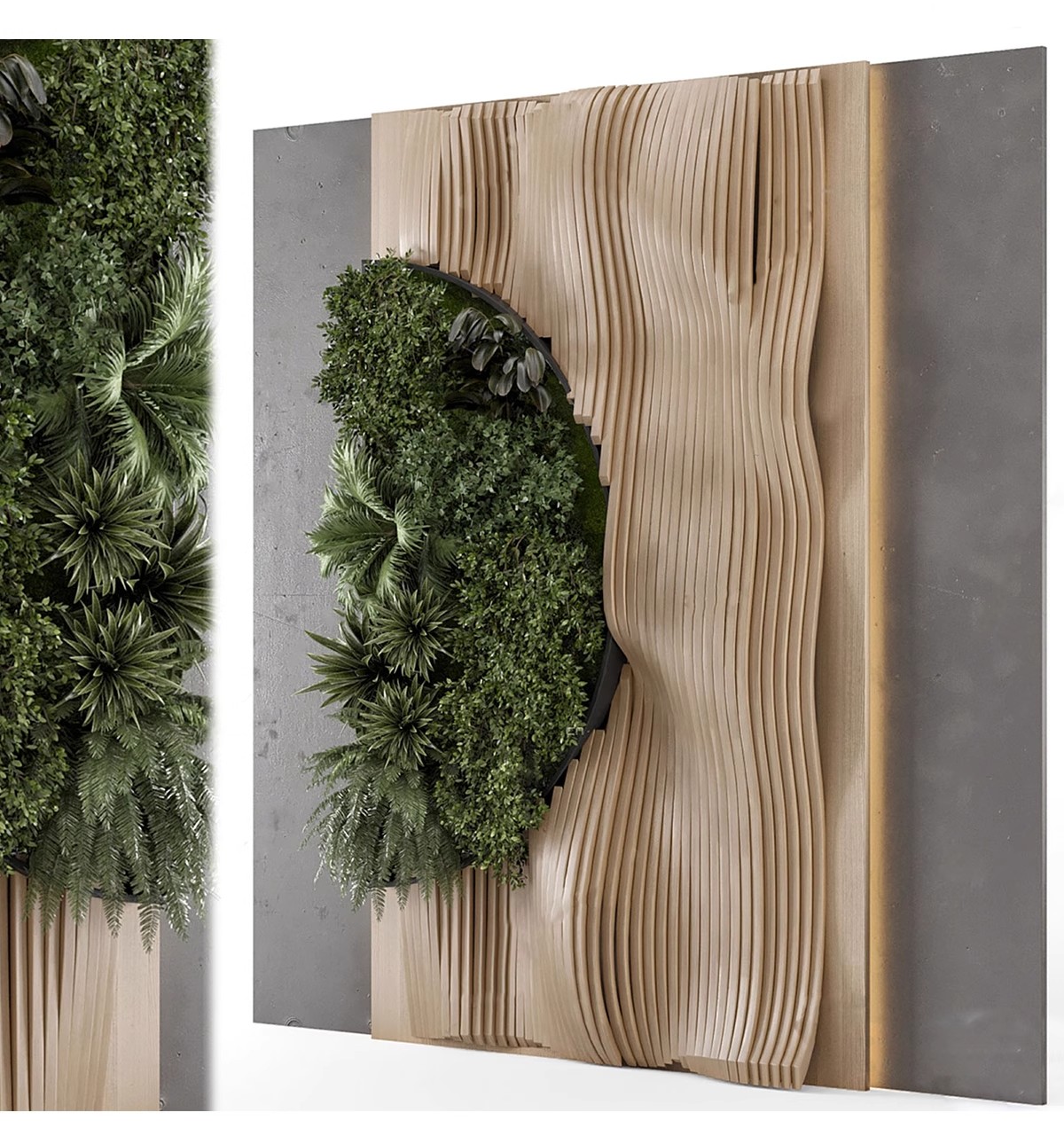 图片[28]-室内植物绿植墙花架垂直绿化绿墙办公室酒店咖啡厅su模型sketchup-大怪兽分享