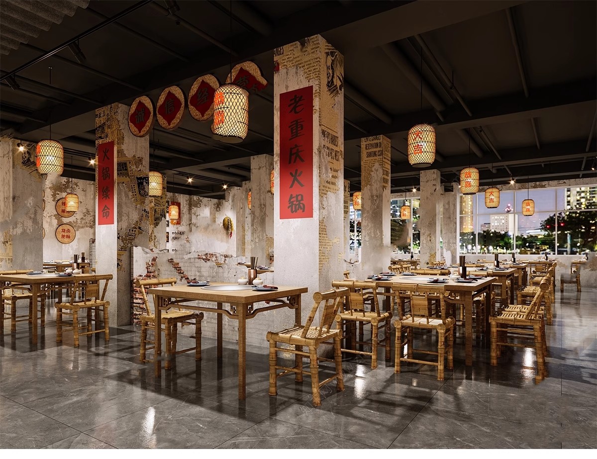 图片[21]-草图大师新中式风格餐饮店铺门头中餐厅餐馆快餐店室内设计SU模型-大怪兽分享