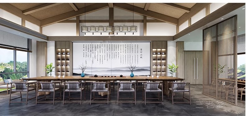 图片[22]-新中式禅意茶楼现代简约茶室茶社茶馆茶餐厅SU模型草图大师素材-大怪兽分享