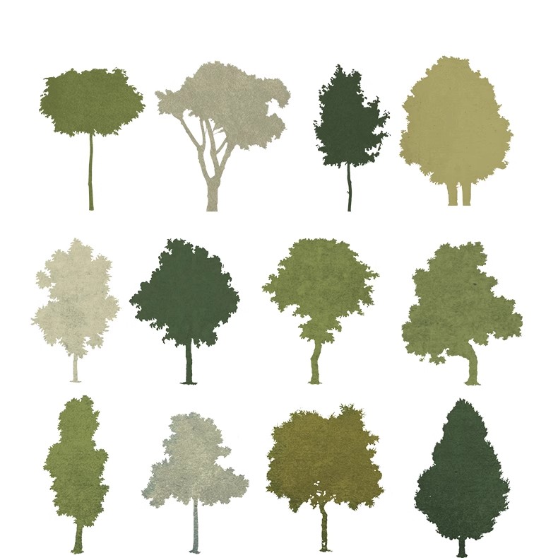 图片[22]-绿色纹理树PS素材竞赛风拼贴风小清新简约绿地鸟瞰轴测PSD文件PNG-大怪兽分享