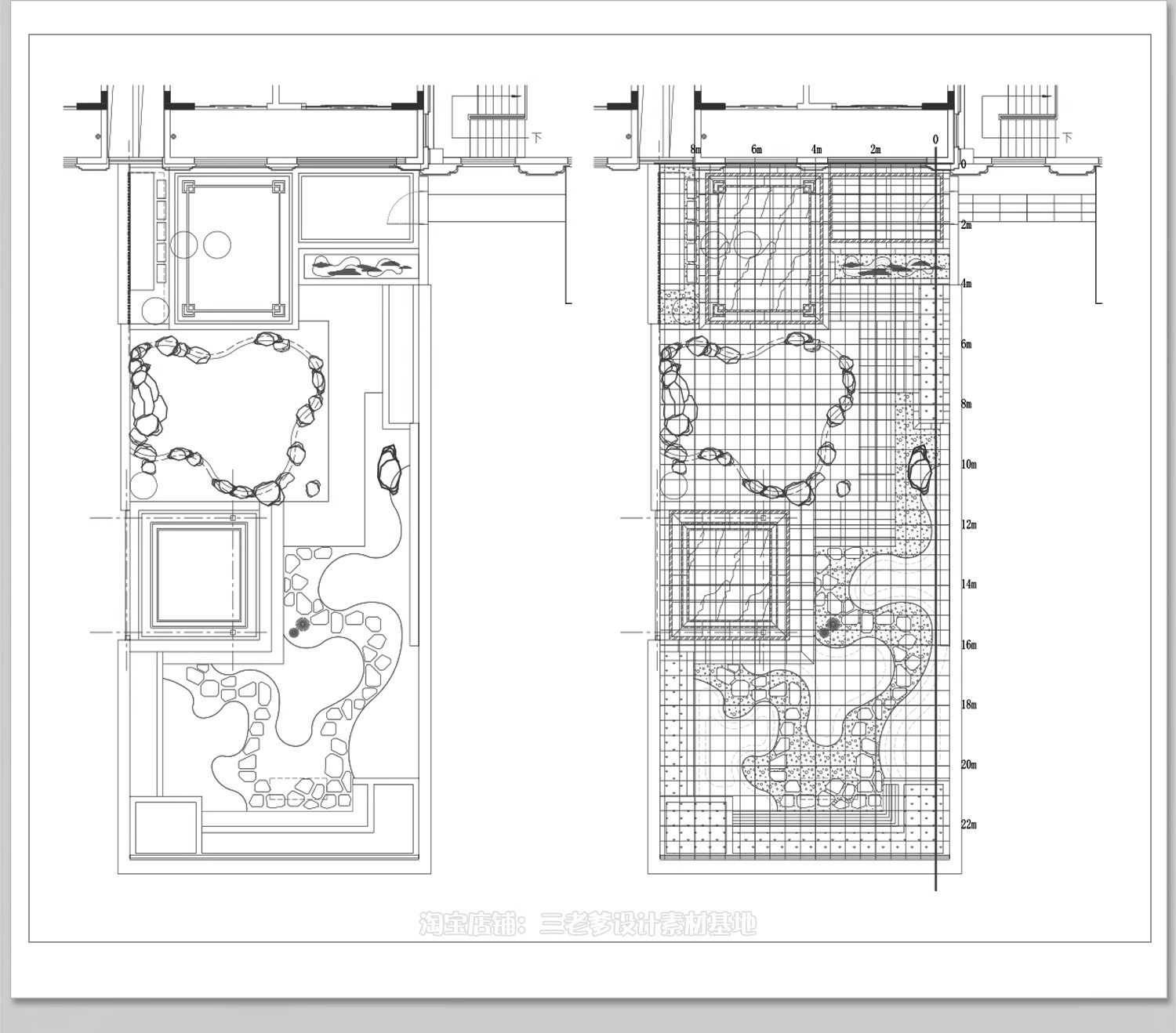 图片[22]-室内造景CAD施工图景观小景平面立面新中式庭院小品别墅植物图库-大怪兽分享