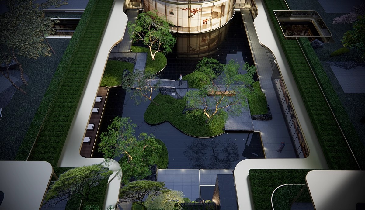 图片[22]-下沉式庭院私家花园别墅天井室内造景景观植物小品su模型草图大师-大怪兽分享