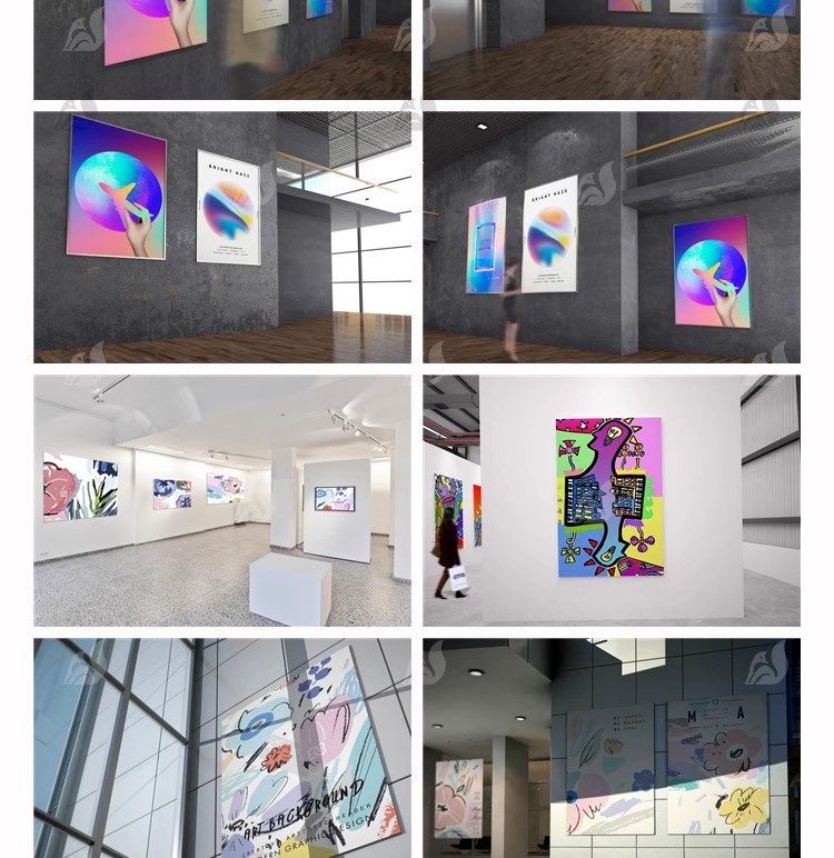 图片[8]-博物馆展厅室内广告牌海报招贴效果展示图VI贴图样机PSD 素材模板-大怪兽分享