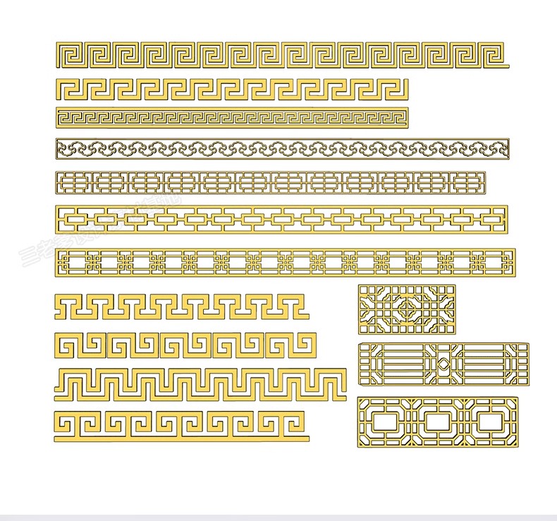 图片[22]-草图大师新中式角花角线花格窗花木雕金属镂空雕花窗镂花窗SU模型-大怪兽分享