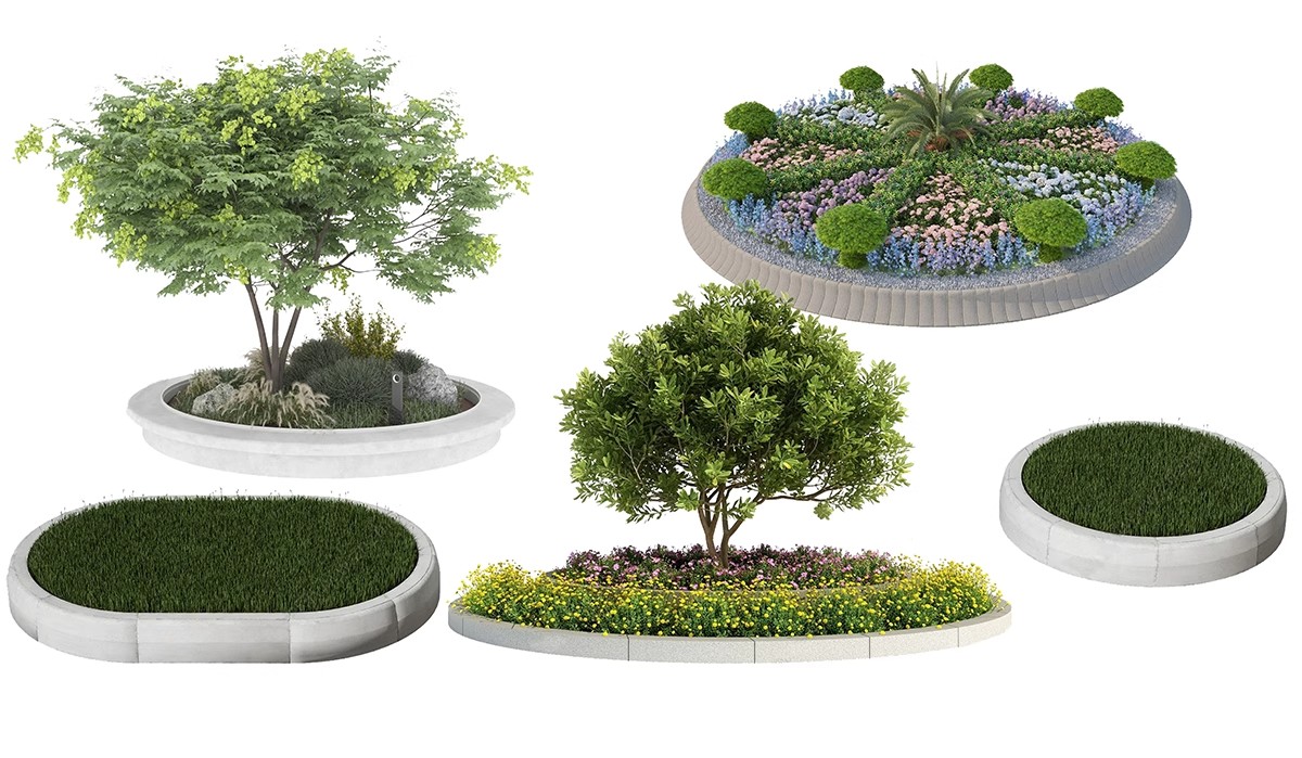 图片[21]-花坛树池ps素材库景观花镜花草植物乔灌木造型组团psd免抠效果图-大怪兽分享