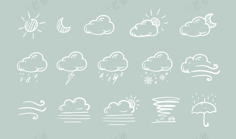 图片[22]-插画风拼贴矢量线稿风手绘白云朵天空背景云彩PSD分层素材PNG免扣-大怪兽分享