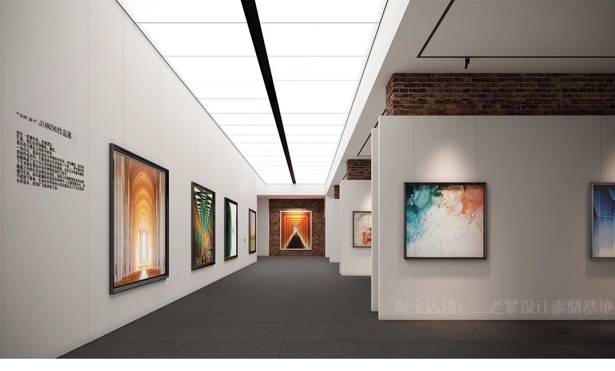 图片[22]-现代画室文化展览馆新中式书画展厅画廊美术馆草图大师SU模型素材-大怪兽分享
