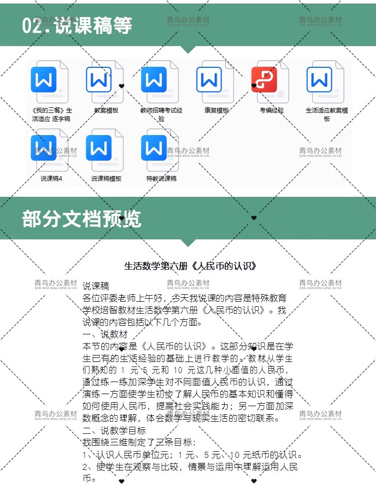 图片[22]-特殊教育培智学校1-6年级全套教材教案说课稿模板生活语文数学等-大怪兽分享